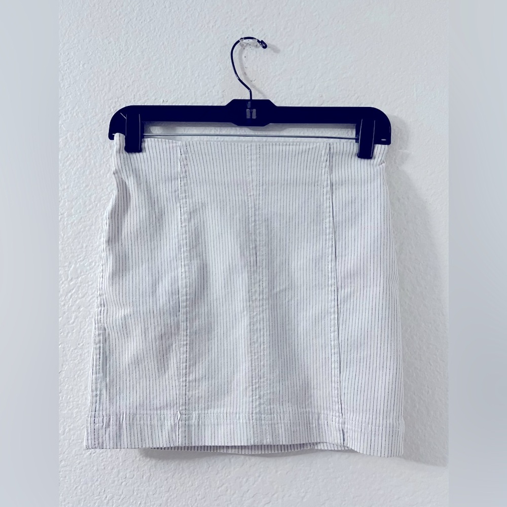 Free People Pinstripe Mini Skirt